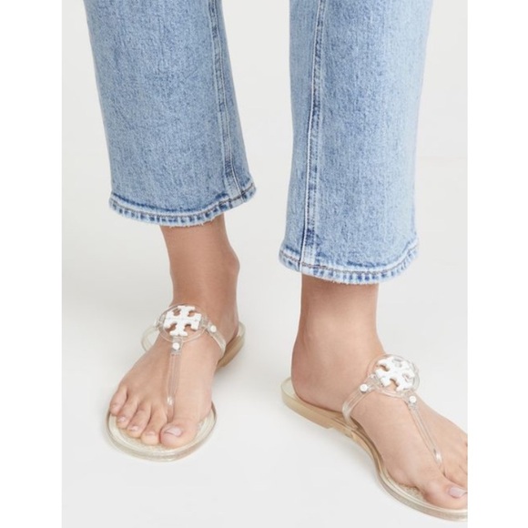 Tory Burch Mini Miller Thong Jelly Sandals Flip Flops size 7 - Picture 1 of 8